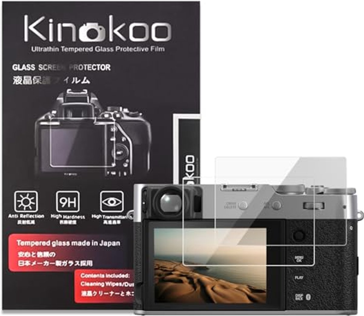 Schermbeschermer 0,25mm 9H voor Digitale Camera's - Bubble-vrij/Anti-kras (2 pack)