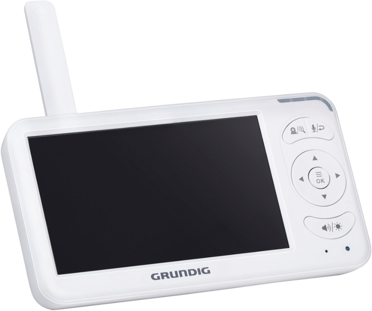 Grundig Video Babyfoon met Camera - Baby Monitor met 5-inch Kleurenscherm - Babyphone met Nachtzicht, Temperatuurweergave en Terugspreekfunctie - Wit thumbnail 4