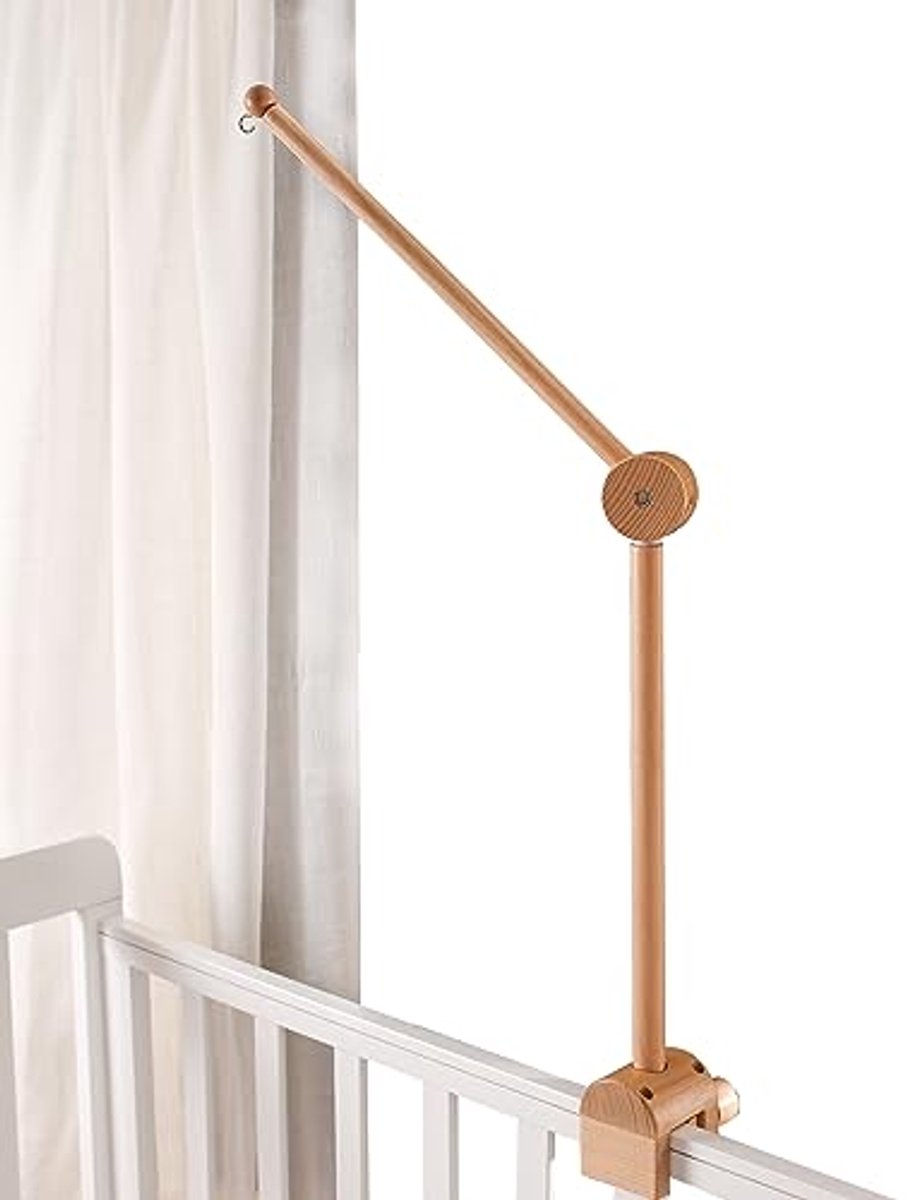 Mobiele Houten Speelgoed Mobiel voor Babybed, 360 Graden Draaibaar, Mobiele Telefoonhouder, Decoratie voor Pasgeborenen
