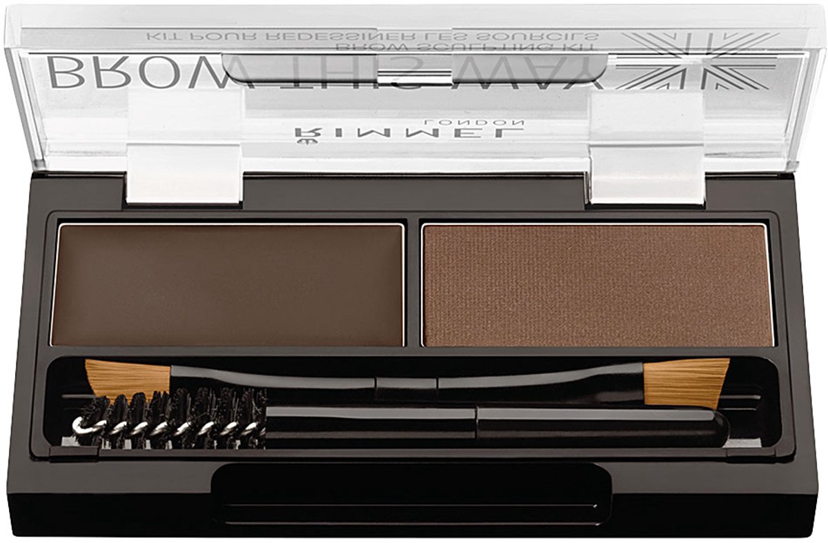 Rimmel London Brow This Way Brow Sculpting Kit - 003 Dark Brown