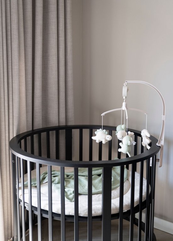 Baby's Only - Muziekmobiel baby Animals - Boxmobiel - Oud Roze/Warm Linen - Gebreide figuurtjes - Muziek speelgoed - Melodie 'It's a small world Baby's Only - Muziekmobiel baby Animals - Boxmobiel - Oud Roze/Warm Linen - Gebreide figuurtjes - Muziek speelgoed - Melodie 'It's a small world