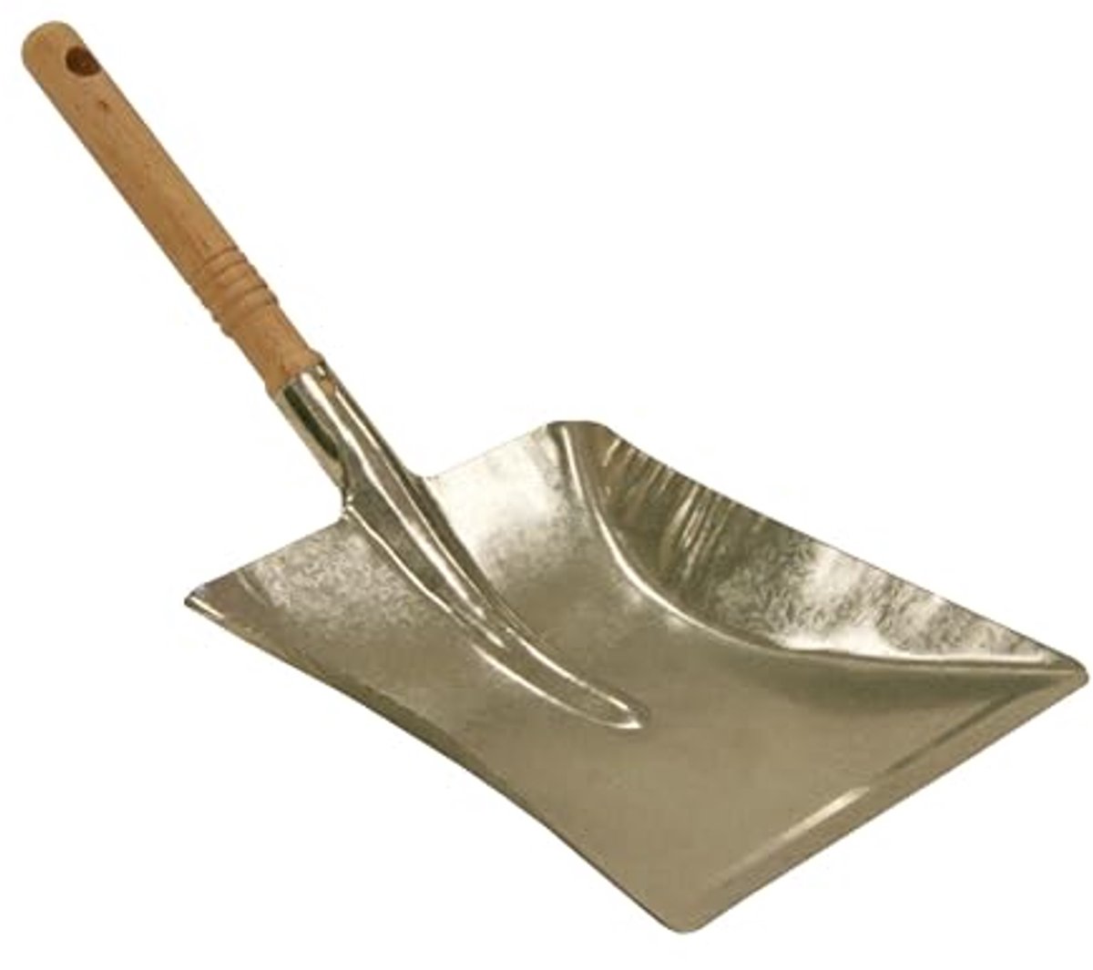 Flam stoffer en blik met houten steel en haardschop