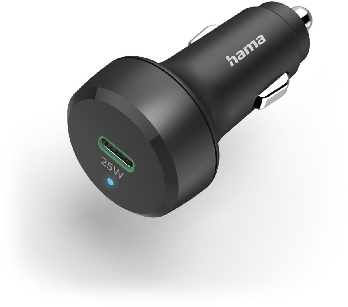 Hama 25W Auto oplader - USB-C PD/QC - Zwart