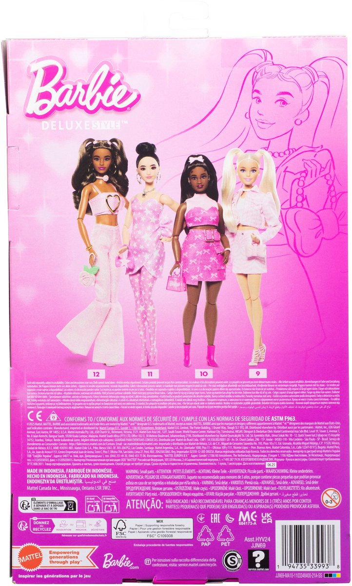 Barbie Deluxe Stijl - Roze Denim Jasje met Bijpassende Rok - Modepop — afbeelding 6