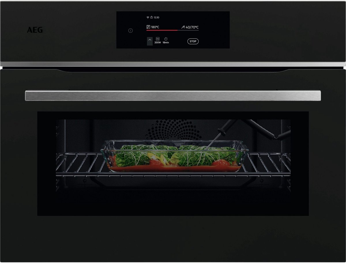 AEG TK8NK721T - Series 8000 - Inbouwoven met magnetron - 44 l - 3000 W - Zwart