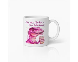 Koffie Dinosaurus Mok 330ml – “I’m Not a Tea-Rex, I’m a CoffeeSaurus” Grappige Beker – Humoristisch Cadeau voor Koffieliefhebbers & Dino Fans