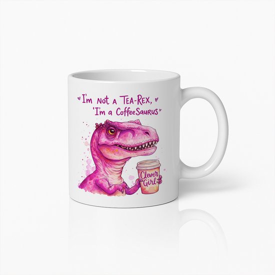 Koffie Dinosaurus Mok 330ml – “I’m Not a Tea-Rex, I’m a CoffeeSaurus ...