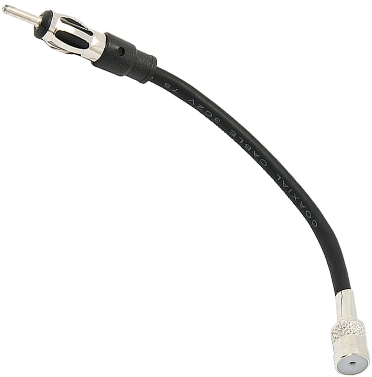BLOW Autoantenne Adapter - DIN (m) naar ISO (v) - Rechte Stekker - 26 cm - Zwart