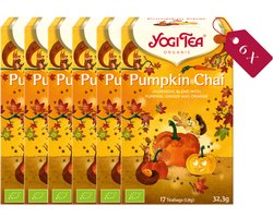 Yogi Tea Pumpkin Chai Bio - Biologische Kruidenthee met Pompoen, Kaneel en Gember voor Een Warme en Kruidige Herfstervaring - Tray van 6 Stuks