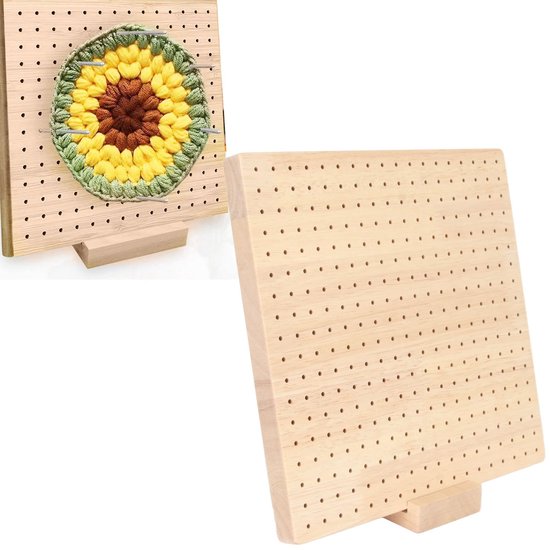 JeiibrZui 1x Haakblokbord, Grote Afmeting & Gladde Oppervlakte voor Perfecte Haakprojecten, Blokborden voor Haakprojecten, Granny Square Blokbord
