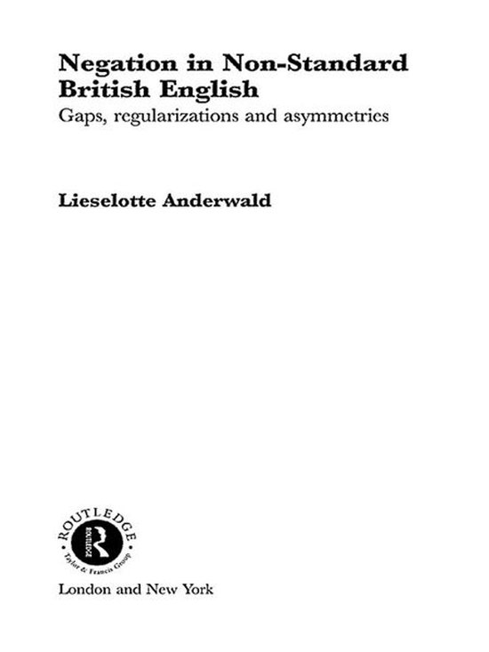 Routledge Studies in Germanic Linguistics - Negation in Non- ... - cover