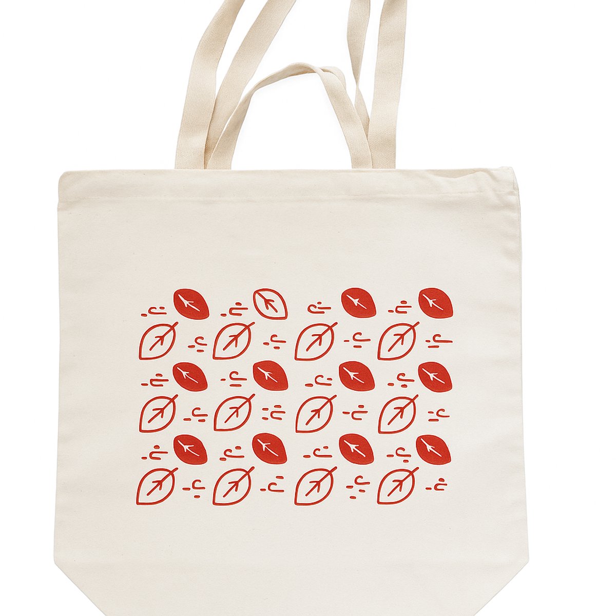 Katoenen Tas - Tote Bag – Naturel- 270gr katoenen - 43x43x10cm - Met rits - 10 Stuks - Canvas Tas - Boodschappentas - Draagtas - Schoudertas & handtas - Duurzaam - Handig - Strandtas - Met de afbeelding van een boomblad.
