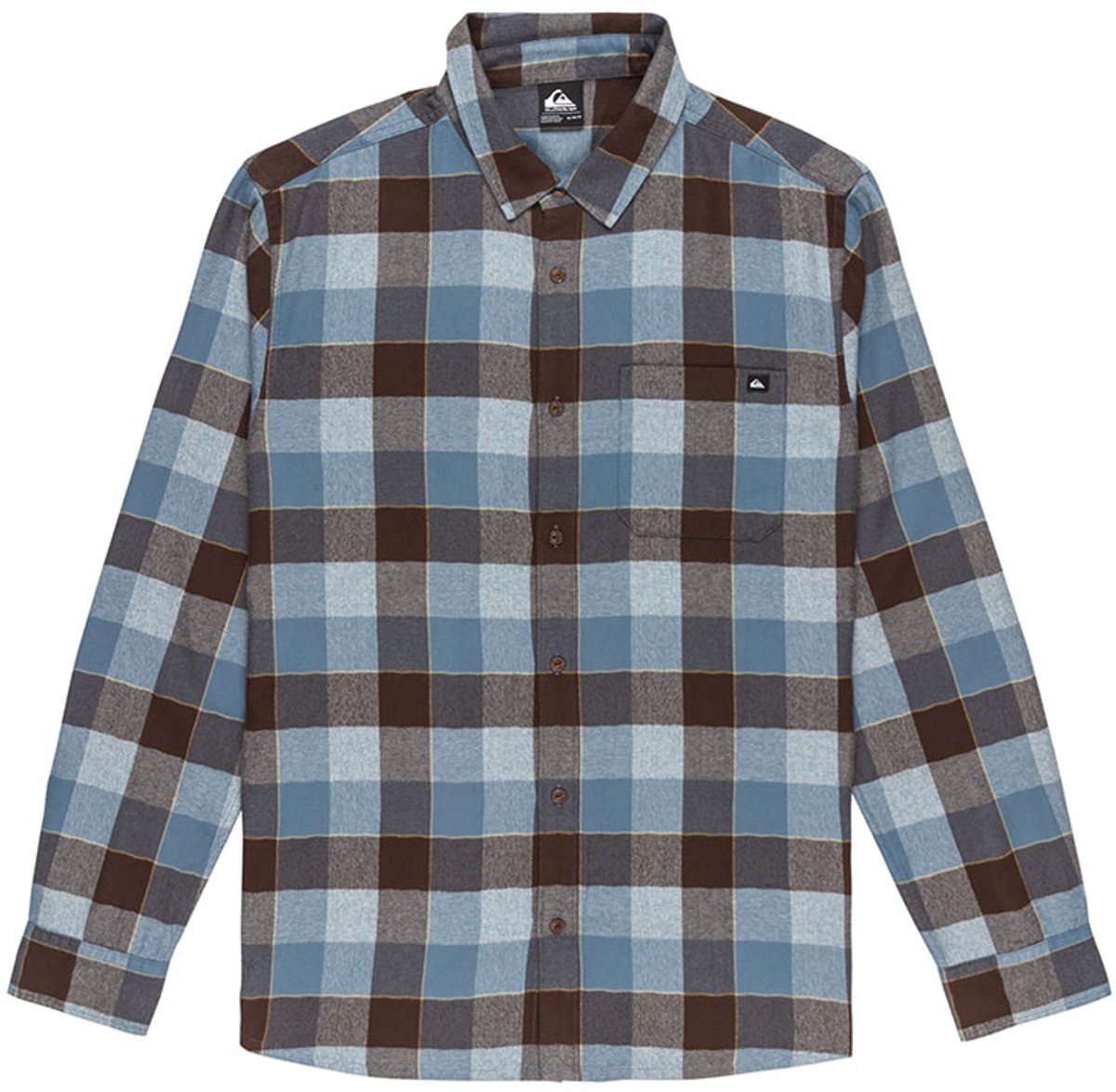 Quiksilver Motherfly Plaid Overhemd Met Lange Mouwen 2XL Man Blauw