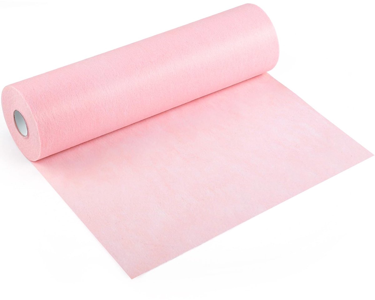 Non-woven tafelloper roze, 30 cm x 30 m decoratief tafellint, roze tafelloper bruiloftsfeestdecoratie, elegante tafeldecoratie voor buiten, feesten, verjaardagen, bruiloften