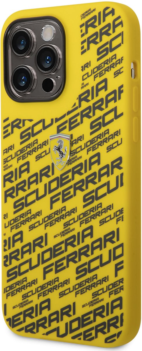 Ferrari Back cover - iPhone 14 Pro Max - Yellow - Sportief Design met Scuderia Logo van Merkloos — afbeelding 2