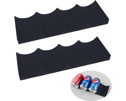 Lonimia Bottle Rack Refrigerator, 2 Pcs Refrigerator, Bottle Holder, Refrigerator, Bottle Rack, Silicone Bottle Rack, Drink Organizer, Fridge for Table, Pantry, Cabinet, Beer (Black)