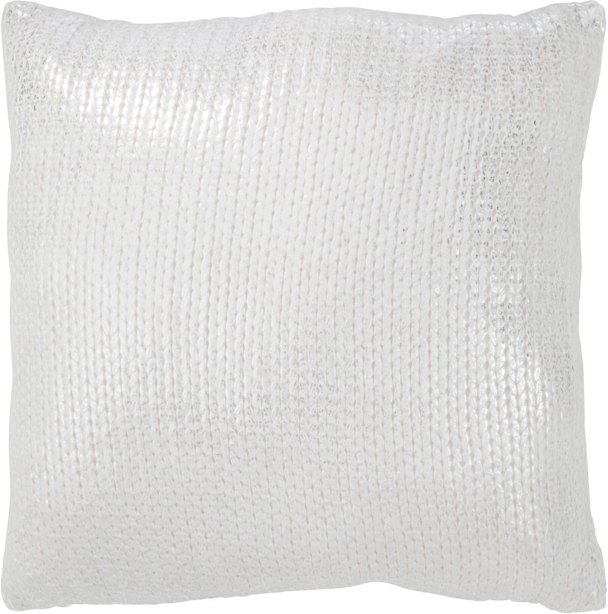 J-Line kussen Metaalachtig - polyester - zilver