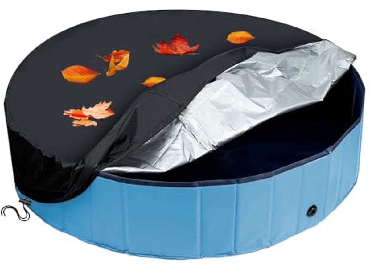 Zwembadafdekking voor Huisdieren - Waterdichte en Opvouwbare Oplossing voor Ronde Zwembaden - 80 x 20 cm