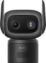 eufy Beveiliging Bedrade Cam C31, Zwart, Kantelbare Beveiligingscamera, Binnen en Buiten, Duale Antenne, Kleurennachtzicht, Lokale Opslag, Geen Maandelijkse Kosten, IP66-Waterdicht, AI Mens/Voertuig/Huisdierdetectie, 24/7 Continue Opname