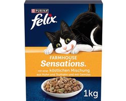 Droog kattenvoer met kip en kalkoen voor volwassen katten - 1 kg