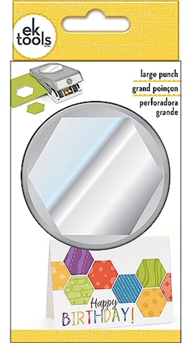 Grote Zeshoekige Punch voor Kaarten en Feestgeschenken - 7,60 x 13,20 x 3,40 cm