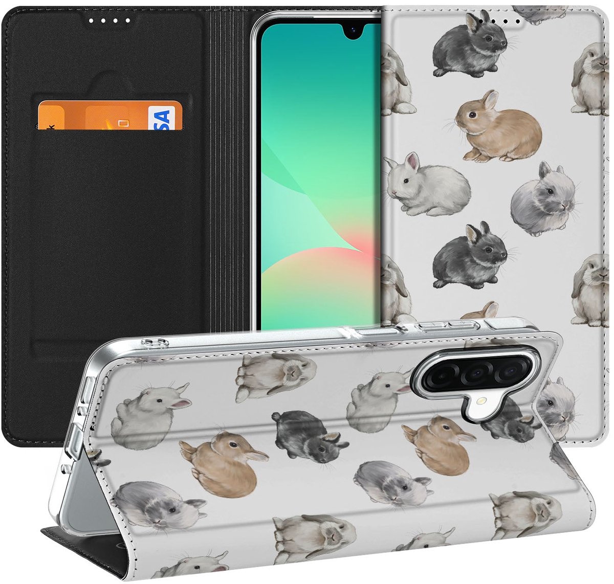 Hoesje maken voor Samsung Galaxy A26 Konijntjes