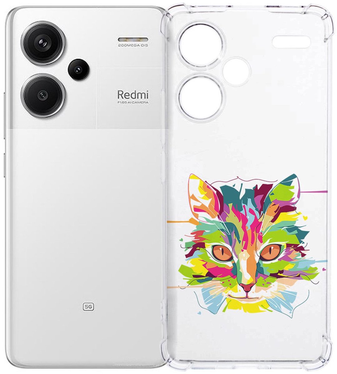 Xiaomi Redmi 13 Pro Plus Hoesje - Cat Color TPU Antishock