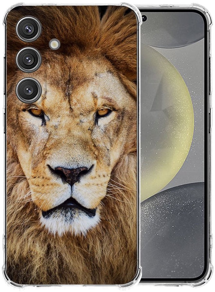 TPU Case Anti-Shock voor Samsung Galaxy S25 Plus Hoesje - Leeuw TPU Antishock