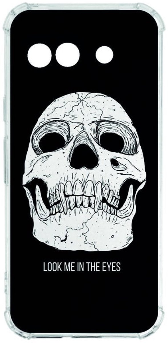 Google Pixel 9a Hoesje - Skull Eyes TPU Antishock