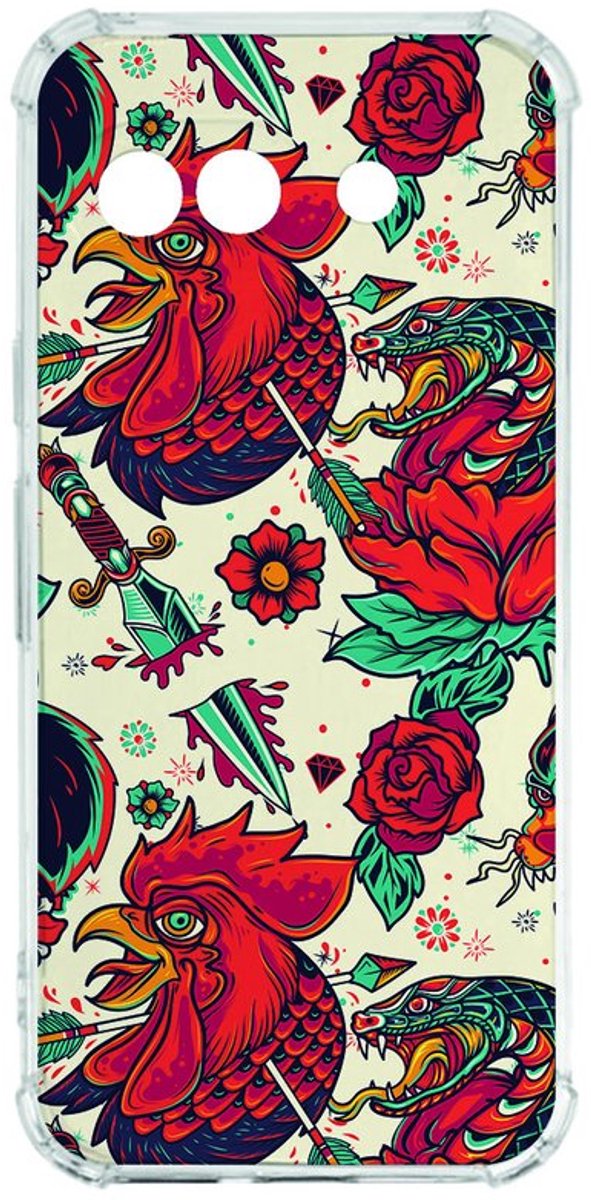 Google Pixel 9a Hoesje - Old Skool TPU Antishock