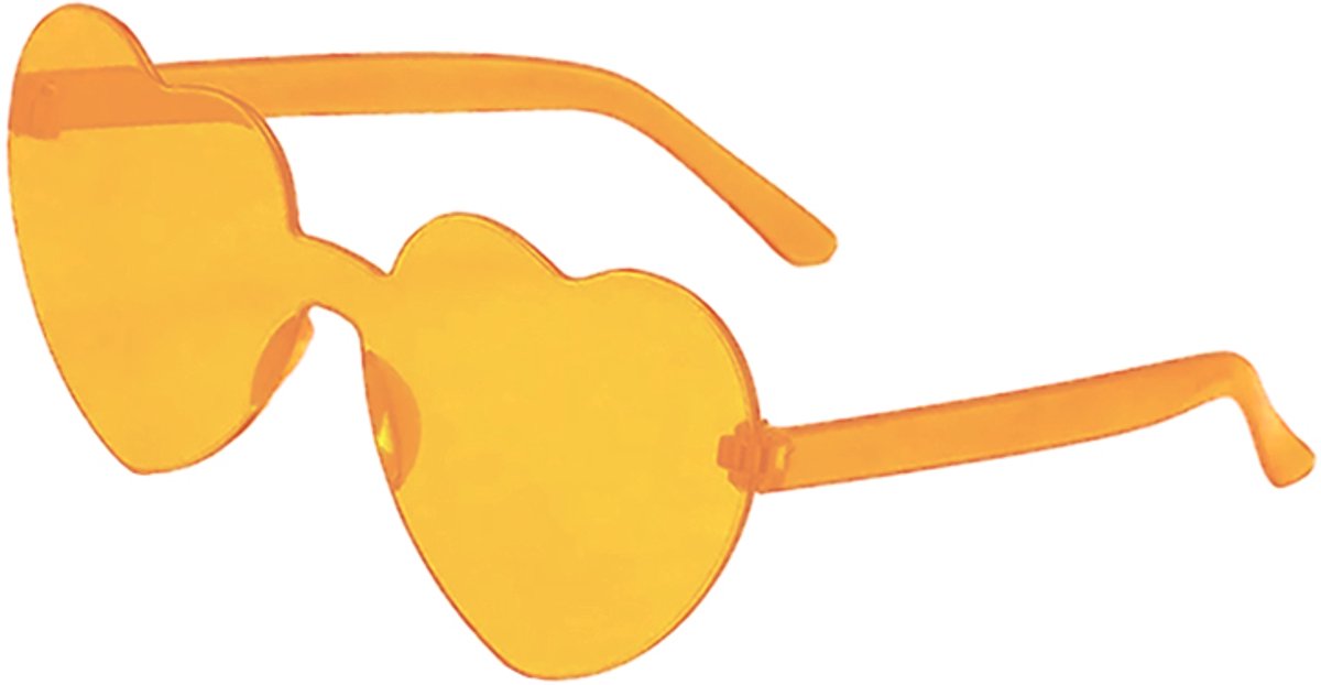 Oranje Zonnebril - Hart - Oranje - Koningsdag - Zonnebrillen - Koningsdag Accessoires - Hart - Hartjes Zonnebril - Hartjes