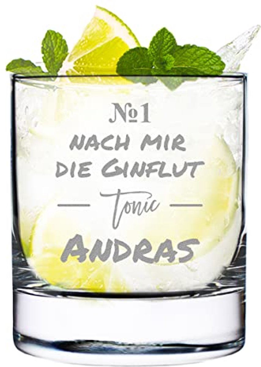 Gepersonaliseerd Gin Tonic Glas - 320 ml met Gravure - Ideaal voor Cocktails