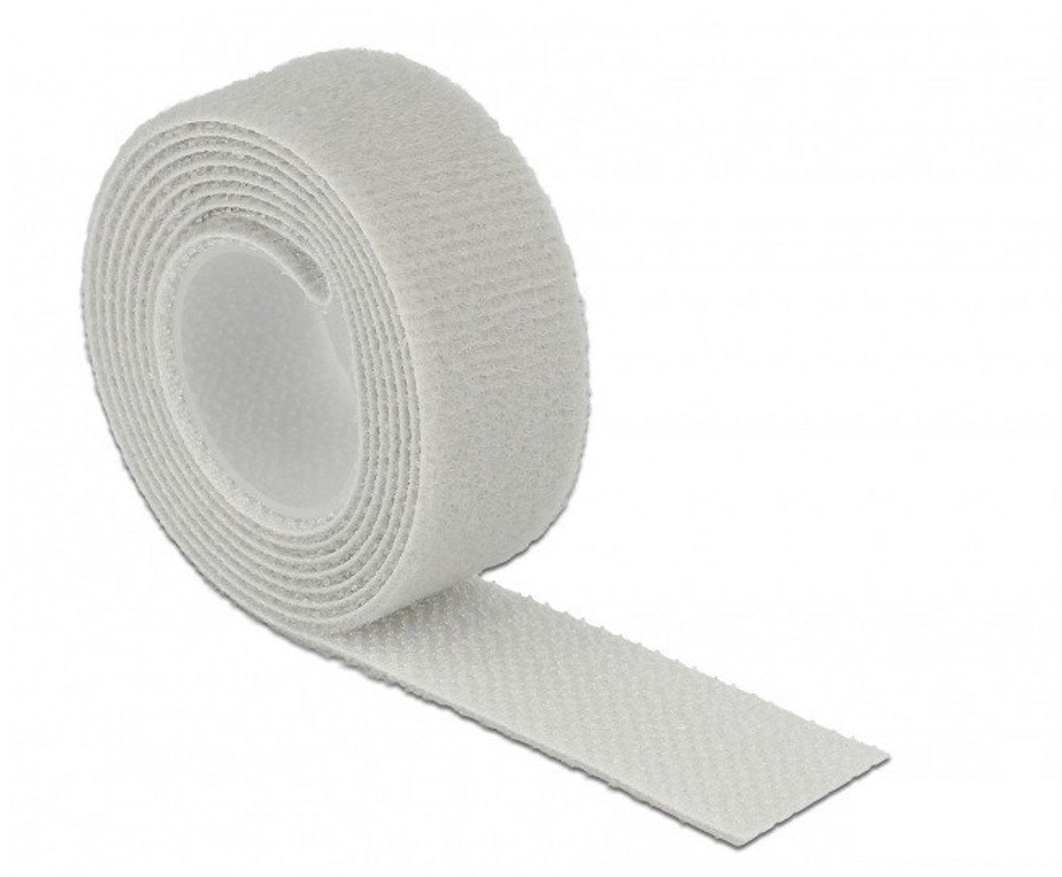 Klittenband rol 20mm / grijs (1 meter)