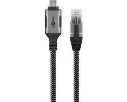 Goobay USB-C naar RJ45 LAN kabel | USB3.0 | CAT6 | zwart | 1 meter