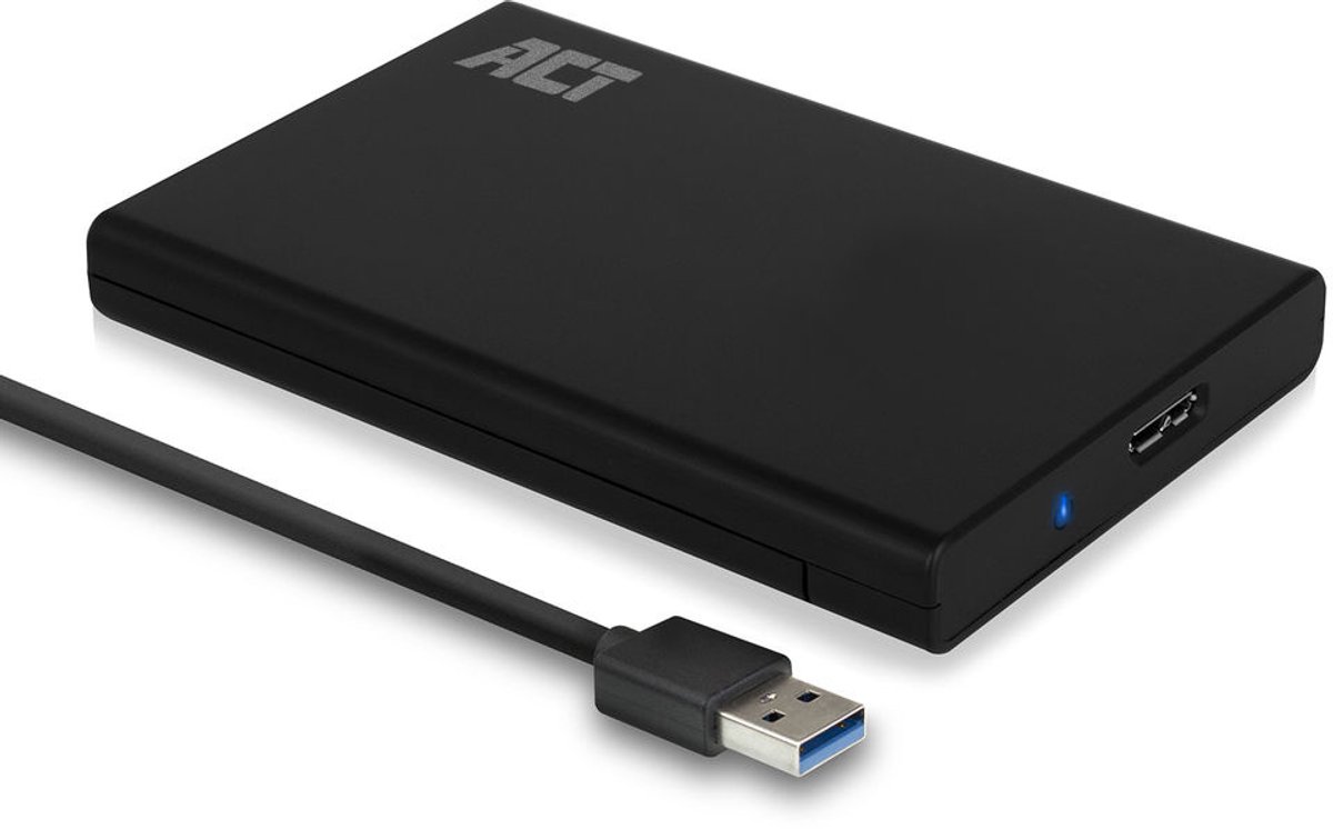 ACT Harde Schijf Behuizing 2,5 inch SATA HDD/SSD 9.5 mm - USB 3.1 – 5 Gbps - Ondersteuning UASP - Schroefloos Design – AC1215