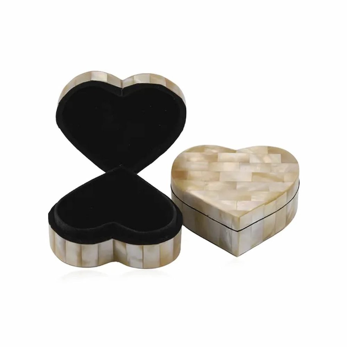 Hartvormig Schelpendoosje van Parelmoer – 8 x 7 cm