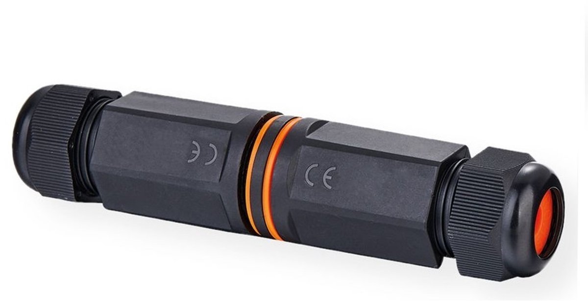 Waterproof IP67 STP CAT6a koppelstuk - industrieel / zwart