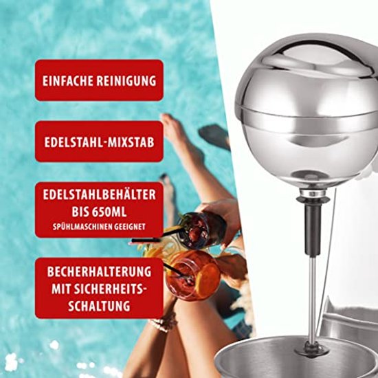 Staafmixer en Melkopschuimer - 650 ml Roestvrijstalen Beker - 2-in-1 Blender met 2 Snelheidsstanden — afbeelding 4