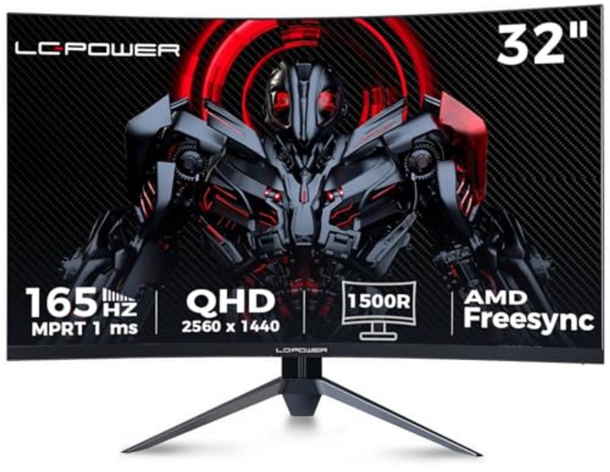 32 inch Gaming Monitor met 165Hz, 1ms Reactietijd en Curved Design