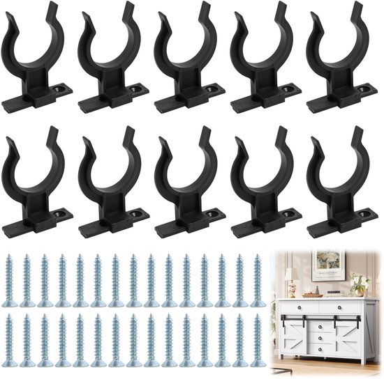 10 kitchen plinth clips with 30 screws, compatible with 32-40mm kitchen ...