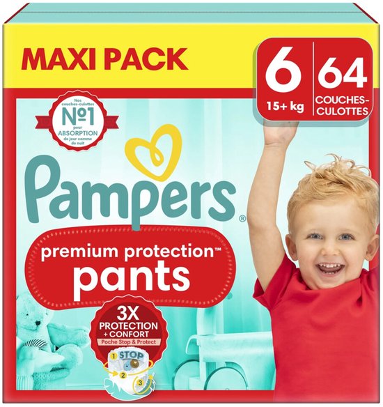 Pampers - Premium Protection Pants - Maat 6 - Mega Pack - 64 stuks - 15+ KG