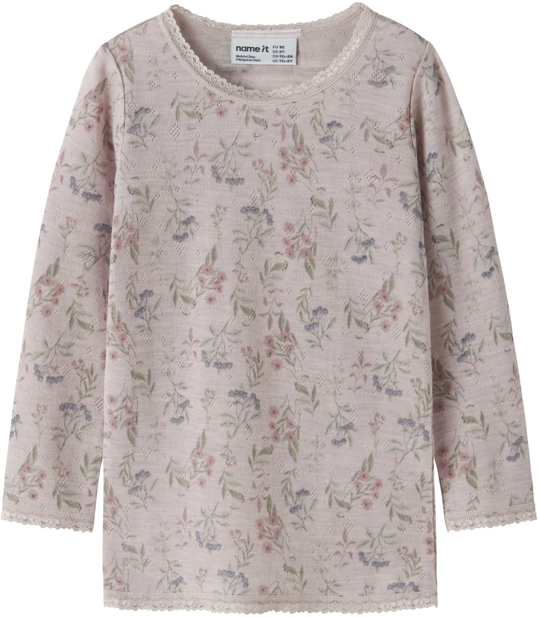 NAME IT - NMFWANG WOOL NEEDLE LS TOP NOOS - Meisjes - Lange mouwen shirts