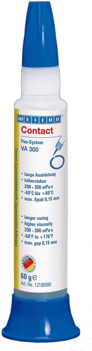 Weicon Contact VA 300 – Cyanoacrylaatlijm 60 g – Kleurloos voor kunststof