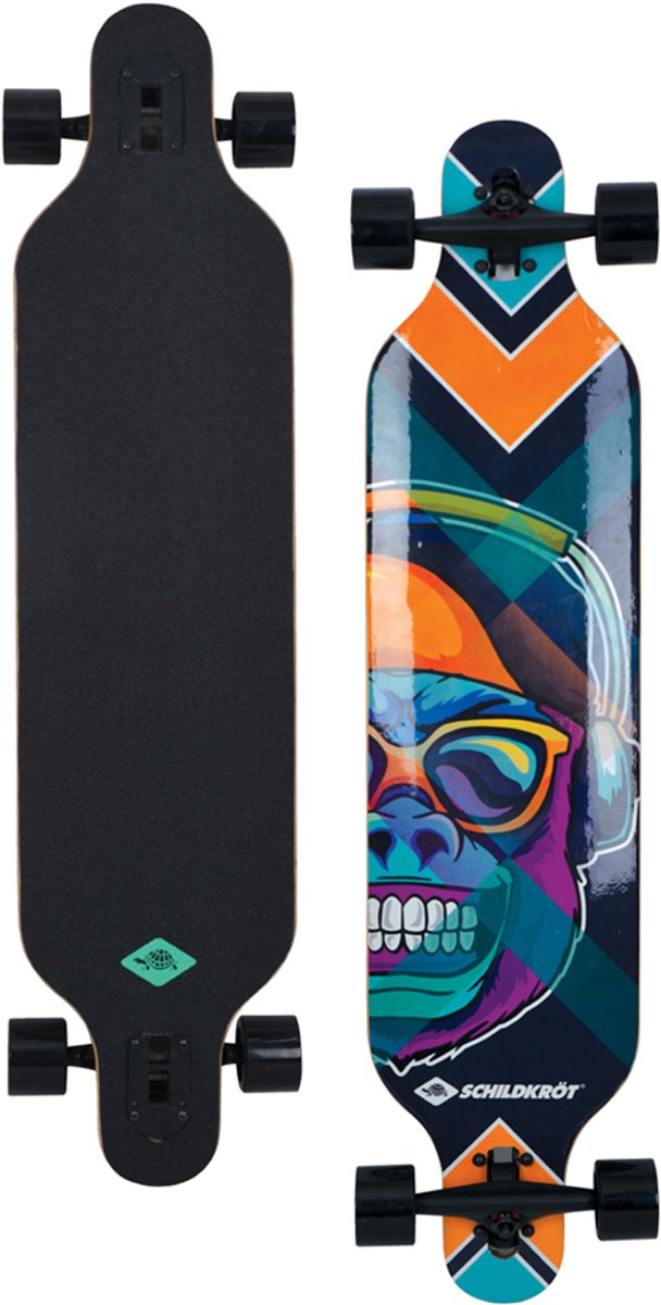 Schildkröt longboard freeride 41 inch God Feather - stabiel skateboard.