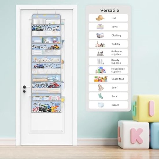 Selbro®, Auto boven de deur organizer kinderkamer Selbro®, Auto boven de deur organizer kinderkamer