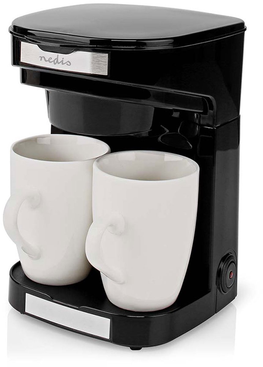 Nedis Koffiezetapparaat | Maximale capaciteit: 0.25 l | Aantal kopjes tegelijk: 2 | Zwart