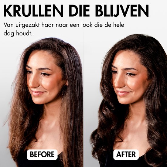 Sansbeauté® 6 in 1 Krultang met Klem - Keramische Haarkruller - 13mm tot 38mm - Beach Waves - Wavy Hair - Krultangen 32mm 25 mm 19 mm - Blowout Brush - Haarstyler - Hair Curler - Dunne en Dikke Krultang - Mini Krultang - Krultang Kort Haar