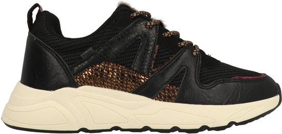 Baskets pour femmes femme POSH by Poelman CAROCEL - Zwart imprimé animal - Taille 38