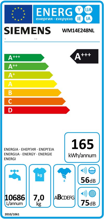 Siemens WM14E248NL - Wasmachine