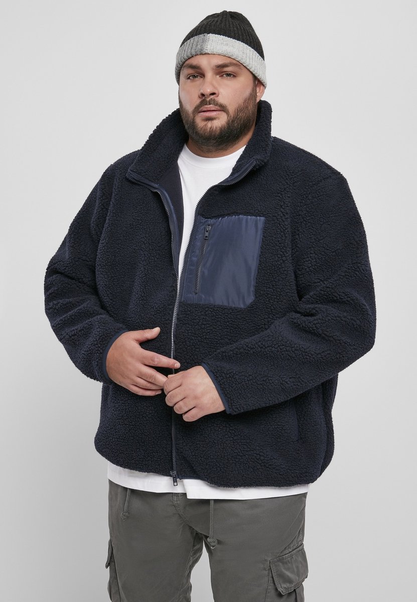 Urban Classics Jacket Sherpa Jacket Midnightnavy-3XL Blaus